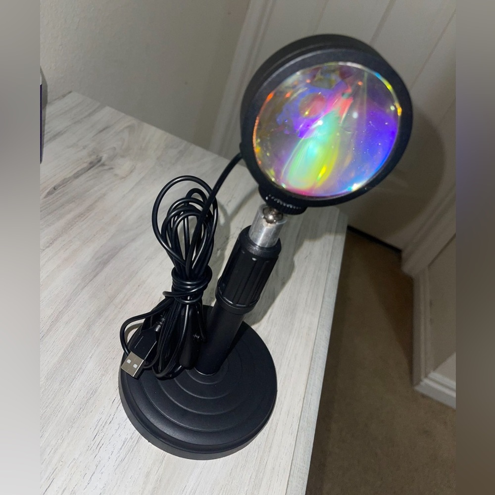 sunset effect lamp/ lámpara efecto atardecer